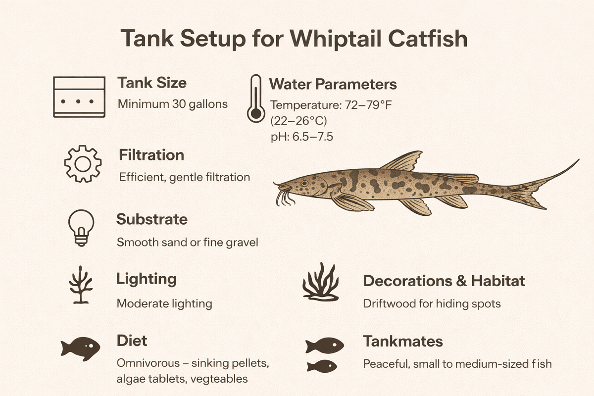 tank setup for Whiptail Catfish