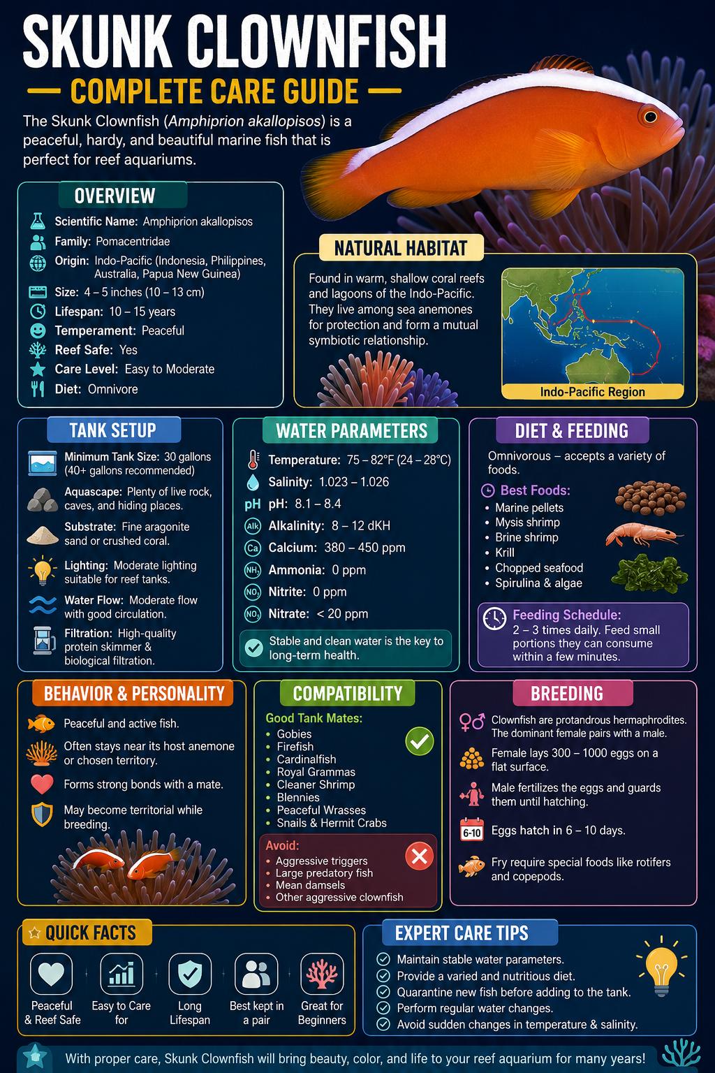Skunk Clownfish Overview